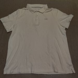 White Calvin Klein Polo Short Sleeve Shirt